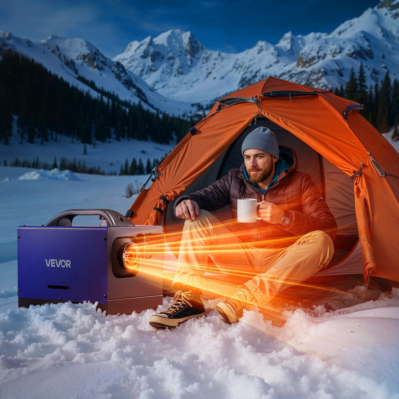 Dīzeļdegvielas gaisa sildītājs 8 kW, DC 12 V/24 V, pārnēsājams "All in One" ar tālvadības pulti un LCD displeju, ātra uzsildīšana, zems trokšņa līmenis, 5 L degvielas tvertne automašīnām, kemperiem, furgoniem, traktoriem un kravas automašīnām.