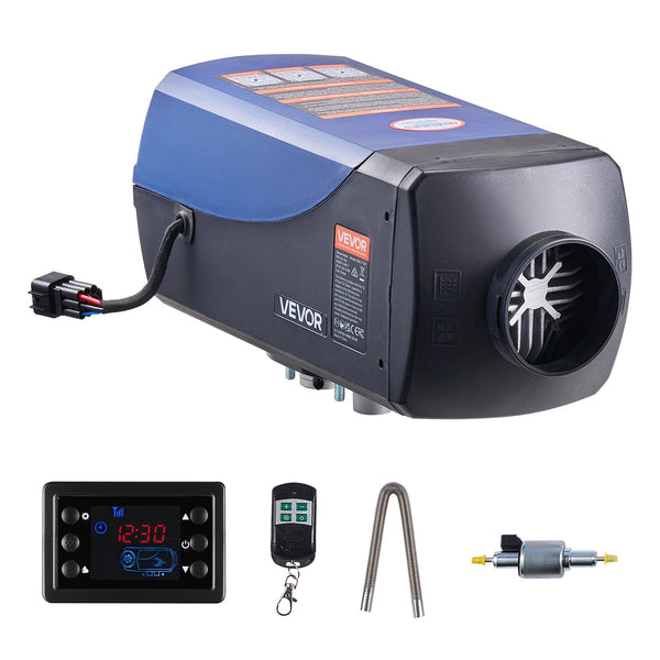 Dīzeļdegvielas sildītājs, 8 kW, DC 12 V/24 V, pārnēsājams gaisa sildītājs ar tālvadību un LCD ekrānu, ātra uzsildīšana, zems trokšņa līmenis, 10 l degvielas tvertne, piemērots automašīnām, furgoniem, kemperiem un kravas auto