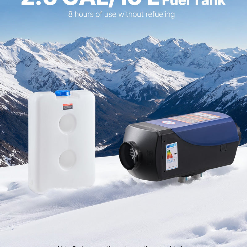 Dīzeļdegvielas sildītājs, 8 kW, DC 12 V/24 V, pārnēsājams gaisa sildītājs ar tālvadību un LCD ekrānu, ātra uzsildīšana, zems trokšņa līmenis, 10 l degvielas tvertne, piemērots automašīnām, furgoniem, kemperiem un kravas auto