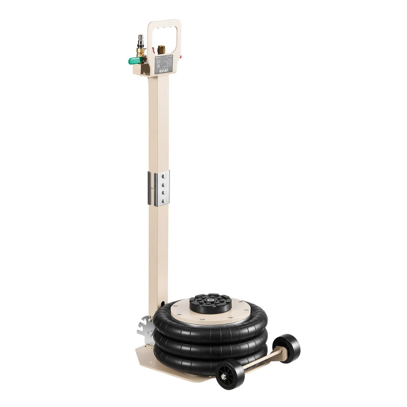 VEVOR pneimatiskais domkrats, 3 t trīskāršs gaisa spilvenu domkrats ar sešām tērauda caurulēm, pacelšanas augstums līdz 450 mm, 1–6 s ātra pneimatiskā pacelšana, ar regulējamu garu rokturi un gumijas paliktni automobiļu, apvidus auto un pikapu remontam