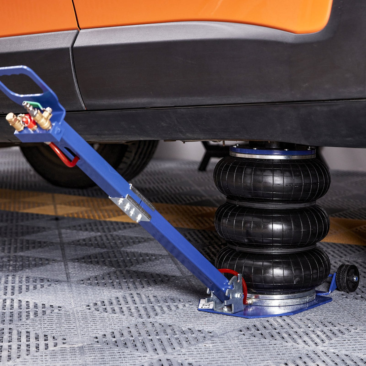 VEVOR Air Jack, 3 Tonne, Triple Air Bag Lifting Jack with 6 Steel Tubes, Lifting Height up to 45 cm, 3-5 Second Fast Pneumatic Lifting, Suitable for Cars, Garages and Repairs (Blue)