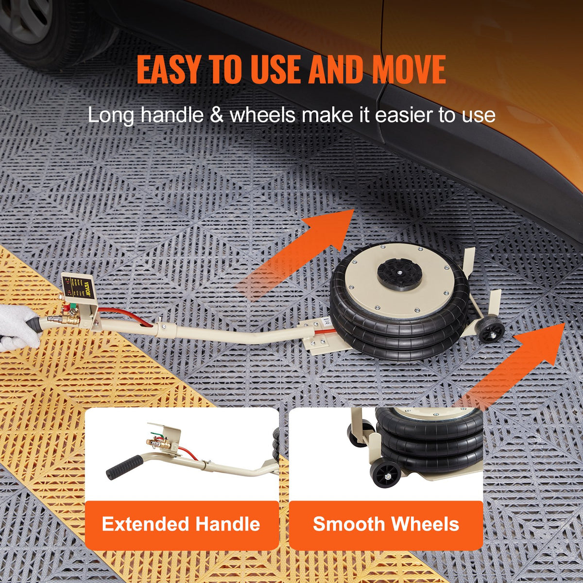 VEVOR Triple Bag Air Jack 3 T Pneumatic Jack Mount for Cars and SUVs