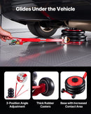 VEVOR pneimatiskais gaisa domkrats 5 t, trīskāršs gaisa spilvenu domkrats ar sešām tērauda caurulēm, pacelšanas augstums līdz 464 mm, ātra pacelšana 4–10 s, ar regulējamu garu rokturi un gumijas paliktni automašīnām, SUV un pikapiem