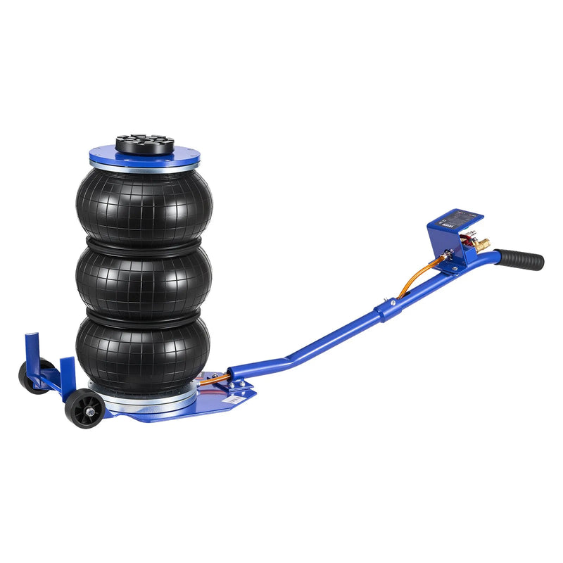 VEVOR pneimatiskais gaisa domkrats 3 t, trīskāršs gaisa spilvenu domkrats ar sešām tērauda caurulēm, pacelšanas augstums līdz 450 mm, ātra pacelšana 1–6 s, ar garu rokturi un gumijas paliktni automašīnām, SUV un pikapiem