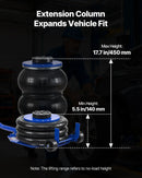 VEVOR pneimatiskais gaisa domkrats 3 t, trīskāršs gaisa spilvenu domkrats ar sešām tērauda caurulēm, pacelšanas augstums līdz 450 mm, ātra pacelšana 1–6 s, ar garu rokturi un gumijas paliktni automašīnām, SUV un pikapiem