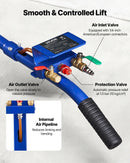 VEVOR pneimatiskais gaisa domkrats 3 t, trīskāršs gaisa spilvenu domkrats ar sešām tērauda caurulēm, pacelšanas augstums līdz 450 mm, ātra pacelšana 1–6 s, ar garu rokturi un gumijas paliktni automašīnām, SUV un pikapiem