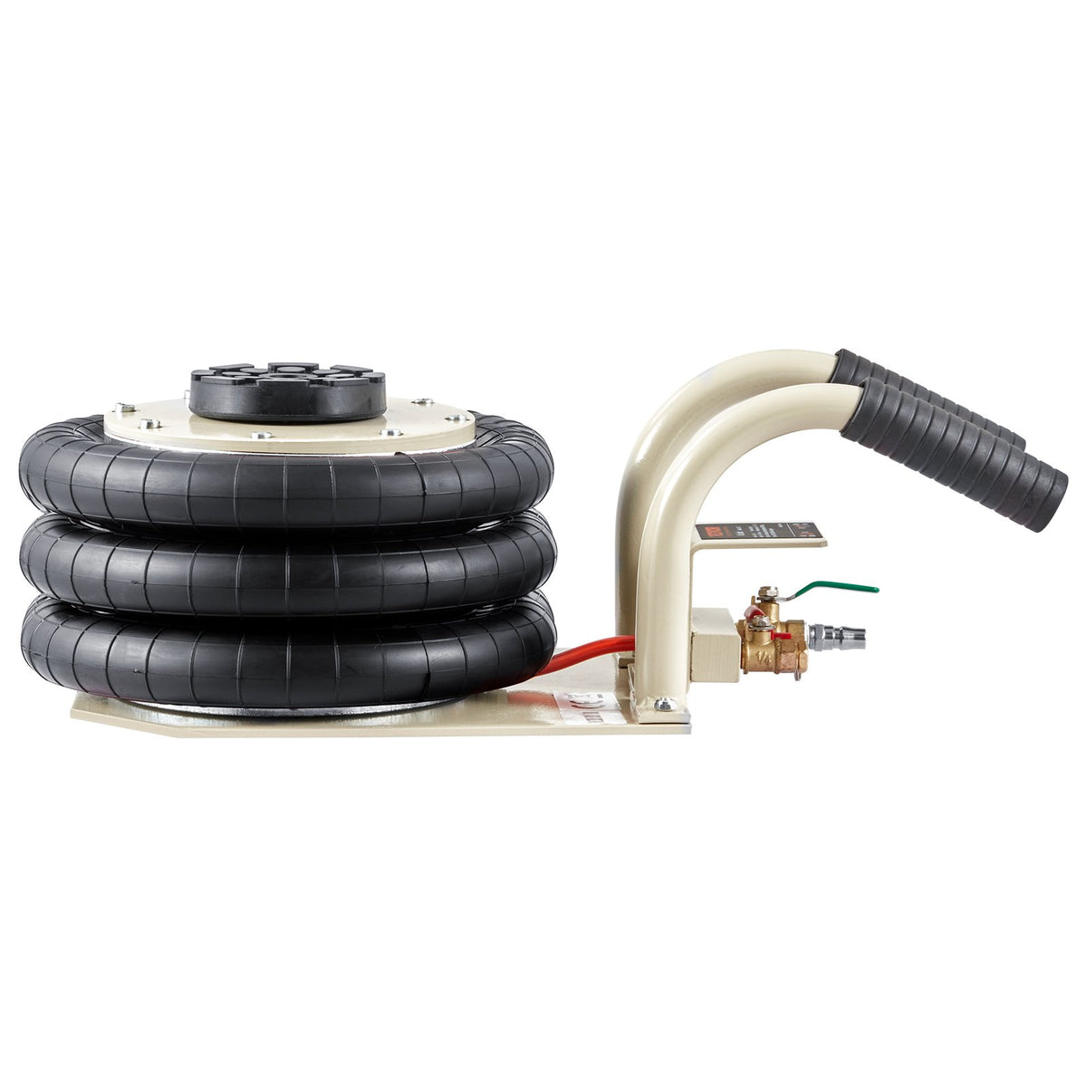 VEVOR Triple Air Bag Jack, 3000 kg, with Six Steel Tubes, Lifting Height up to 450 mm, 3-5 s Fast Lifting, with Side Handles, Suitable for Cars, Garages, Repairs (White)