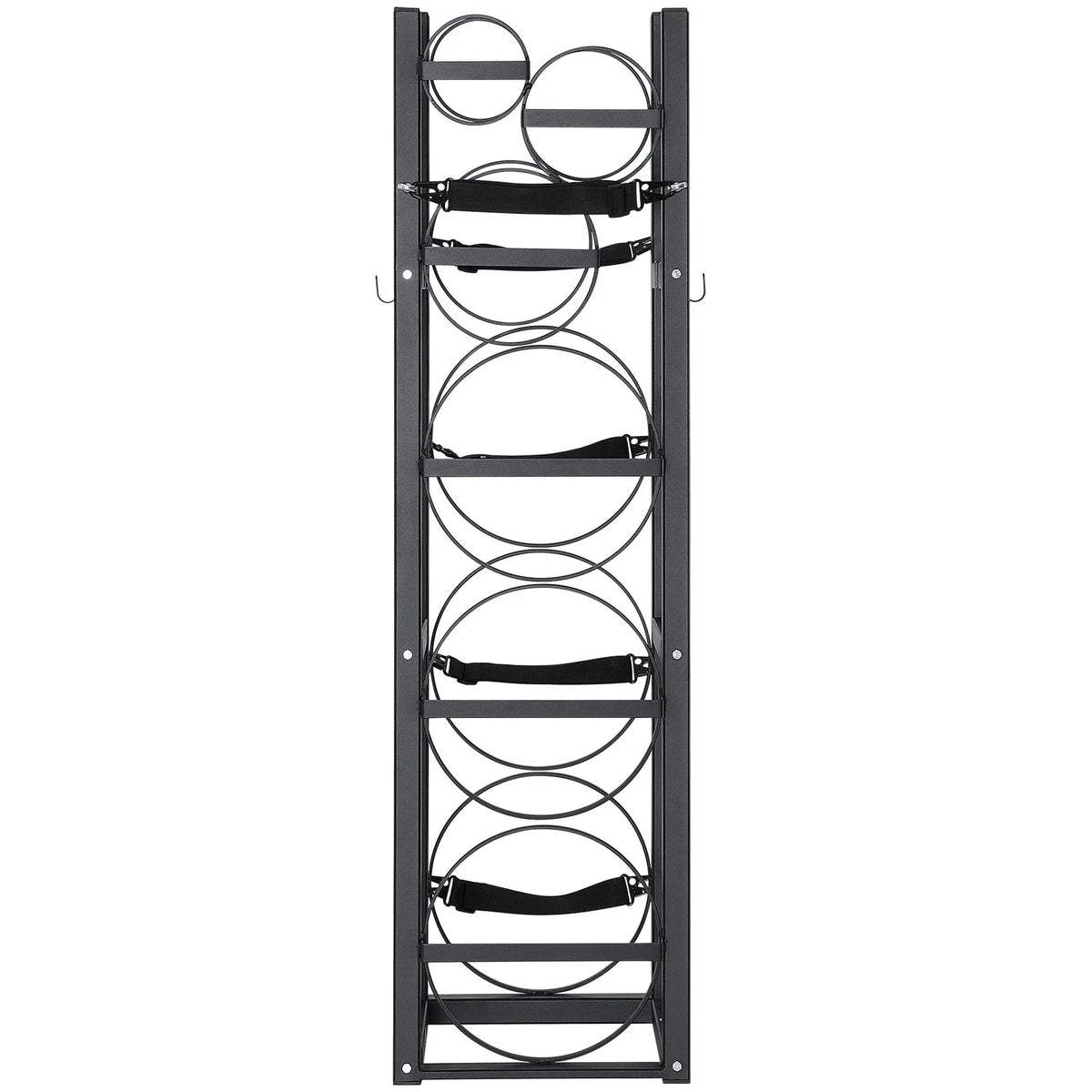 Metal rack for gas cylinder storage, capacity 3 x 13.6 kg + 3 small cylinders, suitable for warehouses, workshops and transport, 325 × 330 × 1196 mm