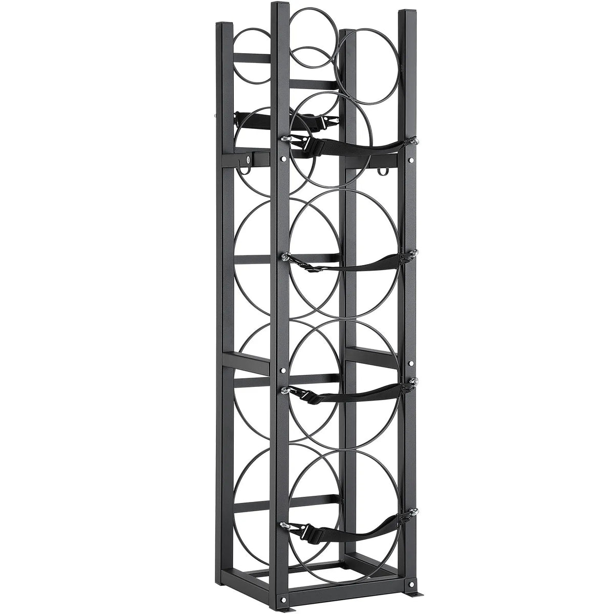 Metal rack for gas cylinder storage, capacity 3 x 13.6 kg + 3 small cylinders, suitable for warehouses, workshops and transport, 325 × 330 × 1196 mm