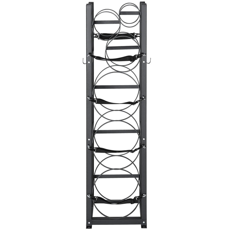 Metāla plaukts gāzes balonu uzglabāšanai, ietilpība 3 x 13,6 kg + 3 mazie baloni, piemērots noliktavām, darbnīcām un transportam, 325 × 330 × 1196 mm