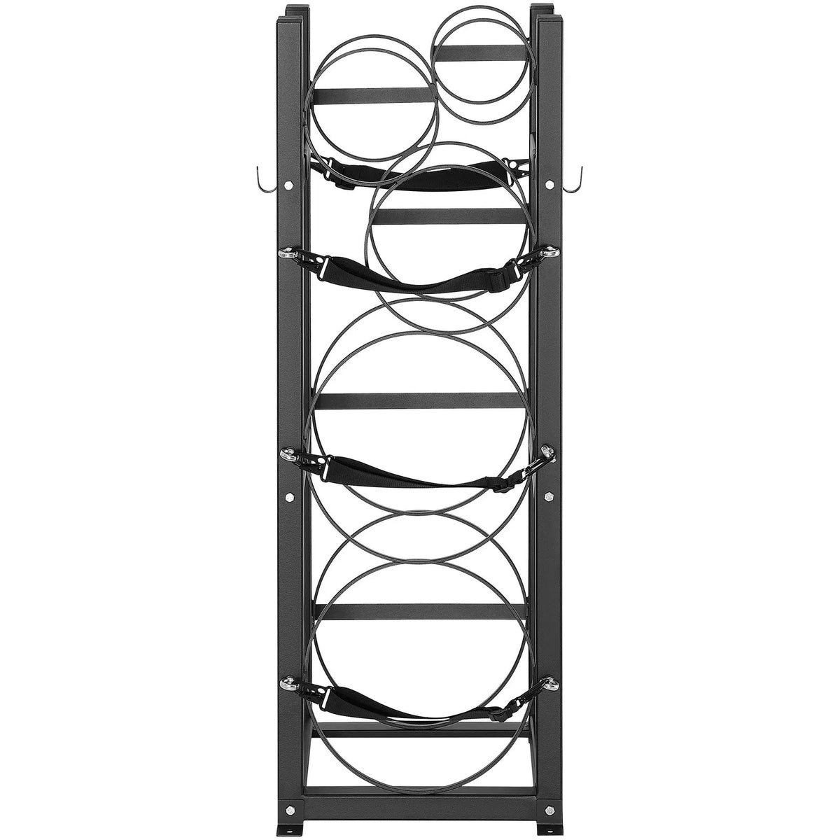 Gas Cylinder Rack for 2 × 13.6 kg Cylinders and 3 Smaller Tanks, 325 × 330 × 1196 mm, Suitable for Freon, Oxygen and Nitrogen
