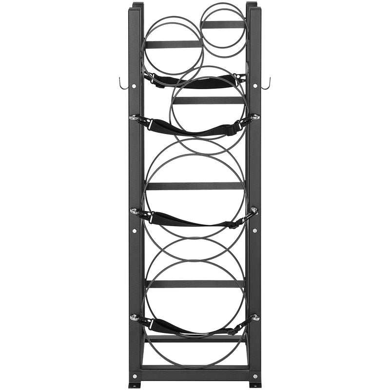 Gāzes tvertņu statīvs ar ietilpību 2 × 13,6 kg un 3 mazākas tvertnes, 325 × 330 × 1196 mm, piemērots freonam, skābeklim un slāpeklim