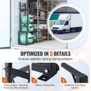 Gāzes konteineru plaukts, ar ietilpību 1 × 22,7 kg, 2 × 13,6 kg un 3 mazi baloni, 39,5 × 33 × 126,5 cm, uzglabāšanai un transportēšanai (Freons, skābeklis, slāpeklis u.c.)