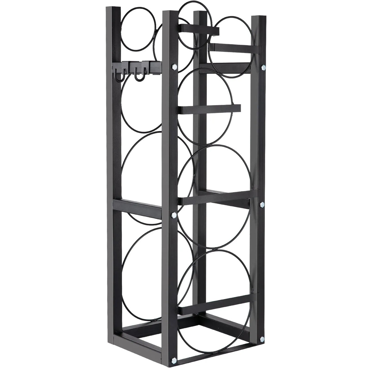 Gas cylinder rack for 2 × 13.6 kg and 3 small cylinders, storage and transport