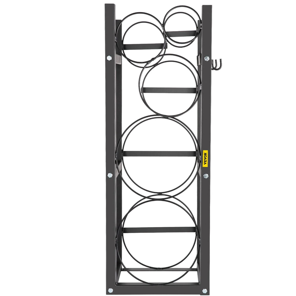 Gas cylinder rack for 2 × 13.6 kg and 3 small cylinders, storage and transport