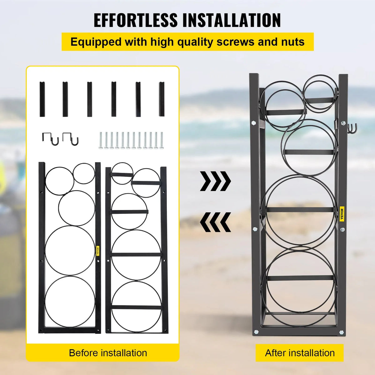 Gas cylinder rack for 2 × 13.6 kg and 3 small cylinders, storage and transport