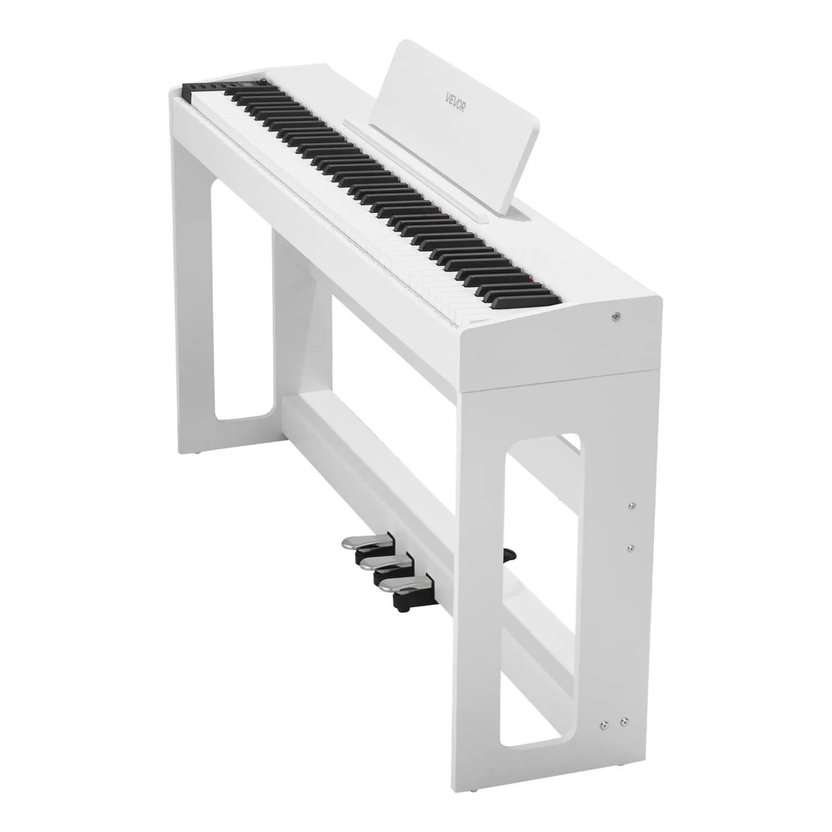 VEVOR Digital Piano 88 Weighted Keys with Stand, Triple Pedal and 280 Timbres, White