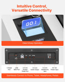 VEVOR digitālā klaviatūra ar 88 pilnsvara taustiņiem, elektriskās klavieres ar statīvu, barošanas adapteri un trīskāršo pedāli, ieraksta funkciju, 280 skaņām un bezvadu savienojumu, baltā krāsā