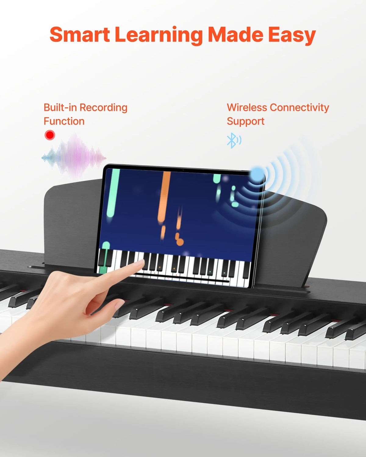 VEVOR Digital Piano 88 Weighted Keys with Speakers, Sustain Pedal and 238 Tones, Without Stand
