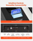 VEVOR digitālā klaviatūra ar 88 pilnsvara taustiņiem, elektriskās klavieres ar mēbeļu statīvu, barošanas adapteri, trīskāršo pedāli, ieraksta funkciju, 280 tembriem un bezvadu savienojumu, iesācējiem, melnā krāsā
