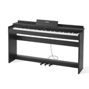 VEVOR digitālās klavieres ar 88 pilnsvara taustiņiem, statīvu, trīspedāli, barošanas adapteri un austiņām, 680 toņi, bezvadu savienojums, iesācējiem