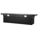 VEVOR kravas automašīnas alumīnija instrumentu kaste, 175,26×50,8×35,56 cm, ar dimanta faktūru, ūdensizturīgu slēdzeni, atslēgām un sānu rokturiem, melna