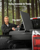 VEVOR kravas automašīnas šķērssija alumīnija instrumentu kaste, 177,8×50,8×33,02 cm ar dimanta faktūru, ūdensizturīga uzglabāšanas kaste ar slēdzeni, atslēgām un sānu rokturiem, melna