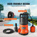 VEVOR iegremdējamais drenāžas sūknis 400 W, plūsma līdz 9506 l/h, pacelšanas augstums līdz 7,9 m