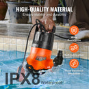 VEVOR iegremdējamais drenāžas sūknis 700 W, plūsma līdz 15 700 l/h, pacelšanas augstums līdz 10 m