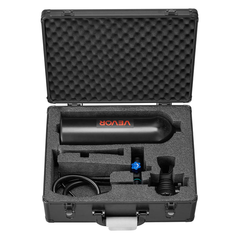 VEVOR mini niršanas balons 2 L, pārnēsājams niršanas balons zemūdens elpošanai, atkārtoti lietojams plaušu niršanas cilindrs līdz 35 minūšu niršanai, avārijas glābšanas pony balons ar mugursomu un futrāli snorkelēšanai