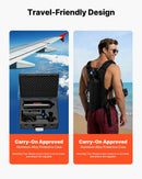 VEVOR mini niršanas balons 2 L, pārnēsājams niršanas balons zemūdens elpošanai, atkārtoti lietojams plaušu niršanas cilindrs līdz 35 minūšu niršanai, avārijas glābšanas pony balons ar mugursomu un futrāli snorkelēšanai