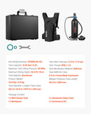 VEVOR mini niršanas balons 2 L, pārnēsājams niršanas balons zemūdens elpošanai, atkārtoti lietojams plaušu niršanas cilindrs līdz 35 minūšu niršanai, avārijas glābšanas pony balons ar mugursomu un futrāli snorkelēšanai