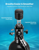 VEVOR mini niršanas balons 1 L, pārnēsājams niršanas balons zemūdens elpošanai, atkārtoti lietojams plaušu niršanas cilindrs līdz 20 minūšu niršanai, avārijas glābšanas mazais balons ar mugursomu un aizsargbrillēm snorkelēšanai