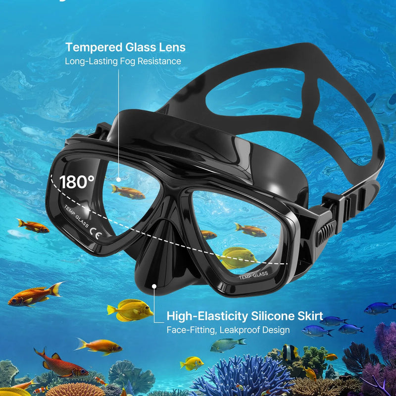 VEVOR mini niršanas balons 1 L, pārnēsājams niršanas balons zemūdens elpošanai, atkārtoti lietojams plaušu niršanas cilindrs līdz 20 minūšu niršanai, avārijas glābšanas mazais balons ar mugursomu un aizsargbrillēm snorkelēšanai