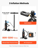 VEVOR mini niršanas balons 1 L, pārnēsājams niršanas balons zemūdens elpošanai, atkārtoti lietojams plaušu niršanas cilindrs līdz 20 minūšu niršanai, avārijas glābšanas mazais balons ar mugursomu un aizsargbrillēm snorkelēšanai