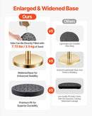 VEVOR barjeras stabi ar samta virvēm 6 gab., nerūsējošā tērauda stabi ar dobu pamatni, komplekts ar 4 sarkanām samta virvēm, zelta stabi ar paklāja norobežošanas sistēmu pasākumiem