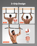 Pie griestiem stiprināms pievilkšanās stienis - montējams pie sijas, izturīgs trenažieris mājas sporta zālei