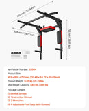 Daudzfunkcionāls pievilkšanās stienis - pie sienas stiprināms pievilkšanās un atspiešanās trenažieris mājas sporta zālei