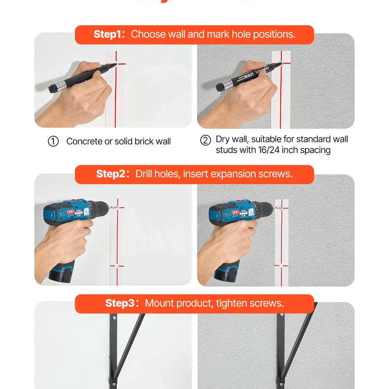 Pie sienas stiprināms pievilkšanās stienis – izturīgs trenažieris mājas sporta zālei ar regulējamu attālumu no sienas