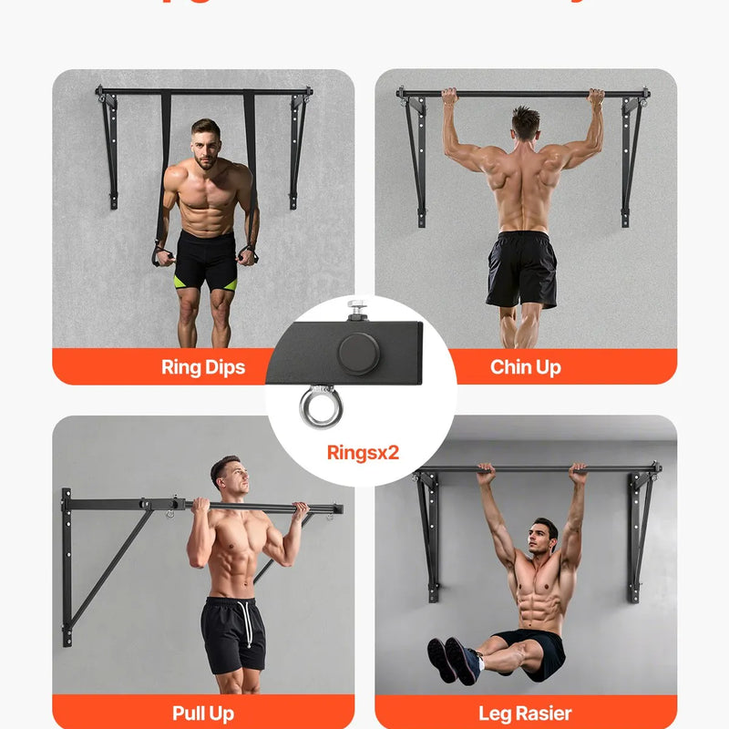 Pie sienas stiprināms pievilkšanās stienis – izturīgs trenažieris mājas sporta zālei ar regulējamu attālumu no sienas