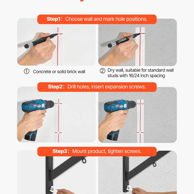 Pievilkšanās stienis ar vairākiem satvērieniem – pie sienas stiprināms, izturīgs trenažieris mājas sporta zālei