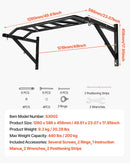 Pievilkšanās stienis ar vairākiem satvērieniem – pie sienas stiprināms, izturīgs trenažieris mājas sporta zālei