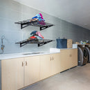 Uzglabāšanas plaukti 2 gab. 122 × 30 cm pie sienas stiprināmi 181 kg, metāla