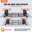 Uzglabāšanas plaukti 2 gab. 183 × 61 cm pie sienas stiprināmi 454 kg, metāla
