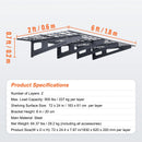 Uzglabāšanas plaukti 2 gab. 183 × 61 cm pie sienas stiprināmi 454 kg, metāla