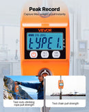 VEVOR digitālie celtņa svari 400 kg, pārnēsājami piekaramie svari ar lieta alumīnija korpusu un LCD displeju, 100 g precizitāte un 3 mērvienību pārslēgšana, automātiskā izslēgšanās, oranži