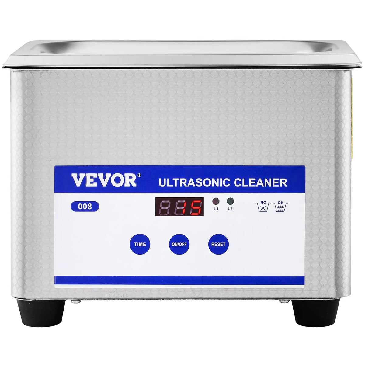 VEVOR 0.8 L Ultrasonic Cleaner with Digital Timer and Heater, 35 W Stainless Steel Device for Jewellery, Glasses and Other Items – Suitable for Commercial and Home Use