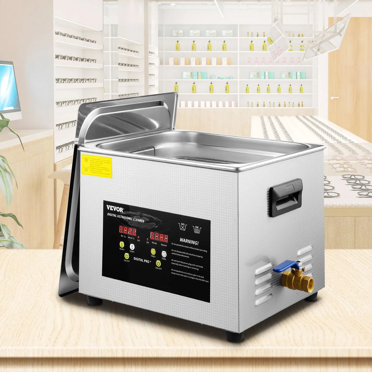VEVOR 15 L Advanced Ultrasonic Cleaner (600 W Heater, 360 W Ultrasonic) Professional Digital Laboratory Parts Cleaner with Heating and Timer for Glass and Dental Instruments Cleaning