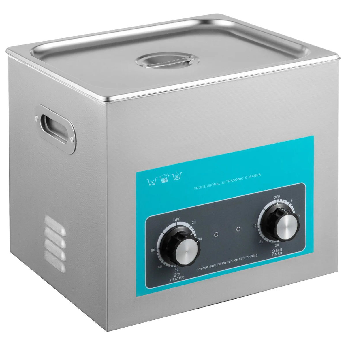 VEVOR 15 L Ultrasonic Cleaner for Jewellery with Heater and Timer, Button Control Adjustment, Suitable for Jewellery, Glasses, Rings, Dentures and Musical Instruments