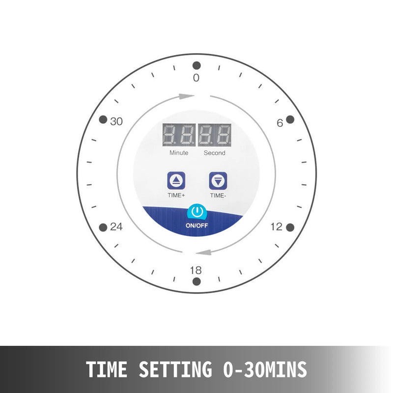 VEVOR 3,2 l ultraskaņas tīrītājs, digitāla ultraskaņas tīrīšanas iekārta ar sildītāju un taimeri rotaslietām, pulksteņiem, gredzeniem, zobārstniecības instrumentiem un stiklam